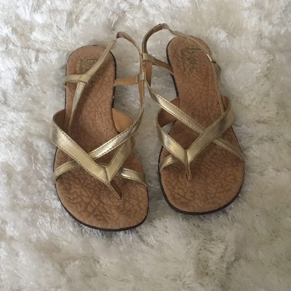 b.o.c. Gold Sandals- Size 8